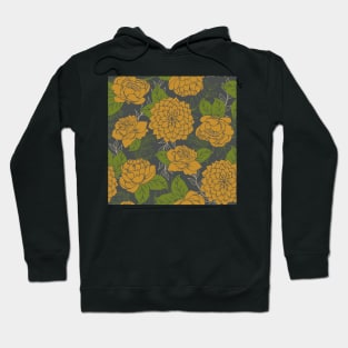 Floral Pattern in Goldenrod Hoodie